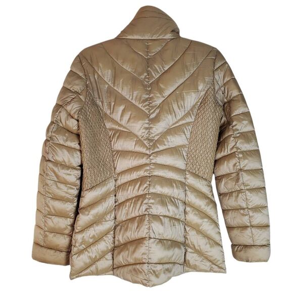 Bernardo Water Resistant Full Zip Packable Puffer Jacket Coat Taupe Medium - Picture 4 of 15
